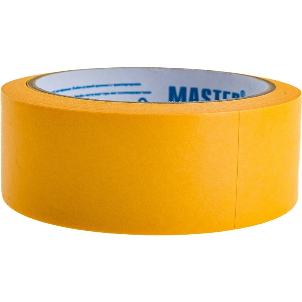 Лента малярная 38 мм 25 м для деликатных поверхностей на рисовой бумаге золотистая Master Color