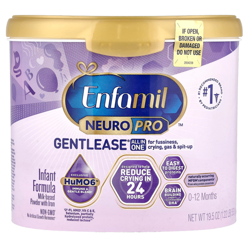 Enfamil, NeuroPro ™ Gentlease®, смесь для детей от 0 до 12 месяцев, 553 г (19,5 унции)
