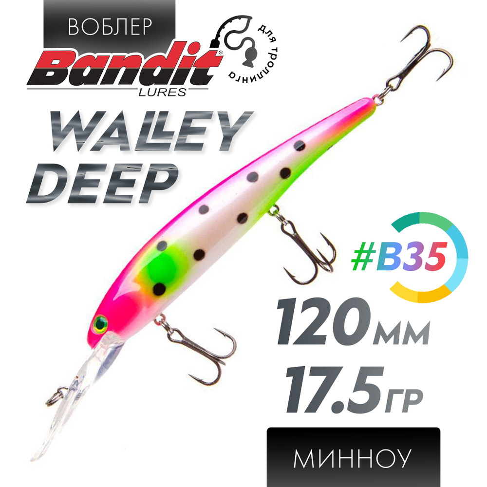 Воблер Bandit Walleye Deep (120мм, 17.5гр)