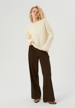 Джемпер из 100% шерсти белый