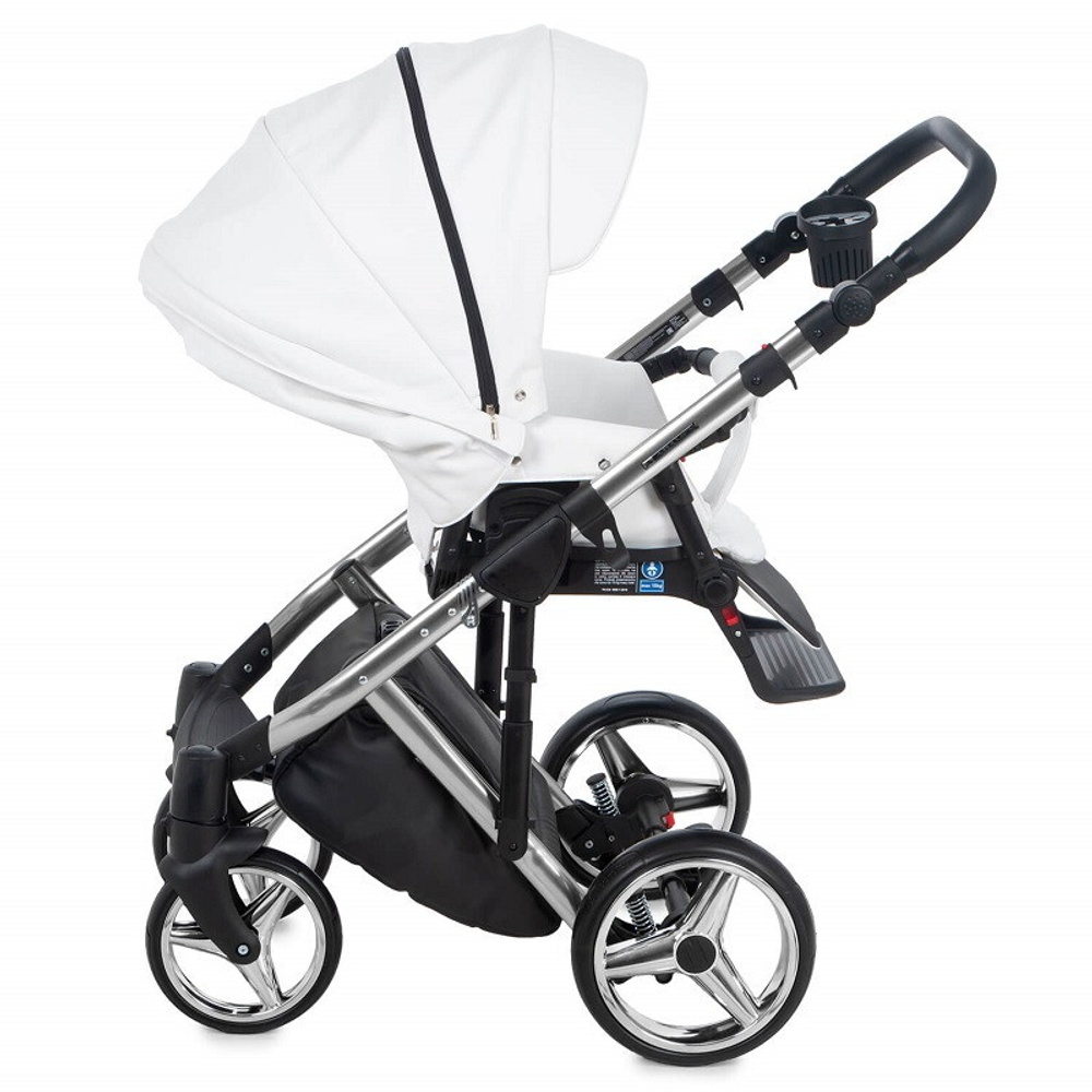 Детская коляска Adamex Chantal Star Collection 2 в 1 STAR105 белый+серебряный