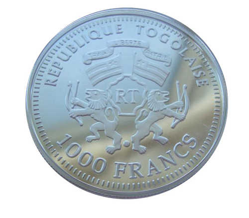Того 1000 франков 2001 Чемпионат мира по футболу Франция 1938 СЕРЕБРО