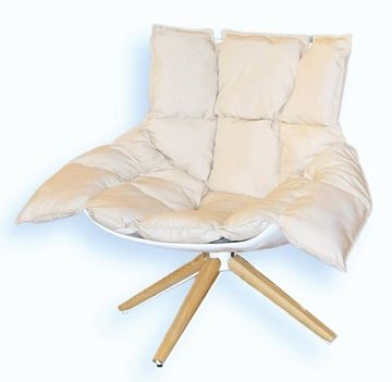 Поворотное кресло Husk белое