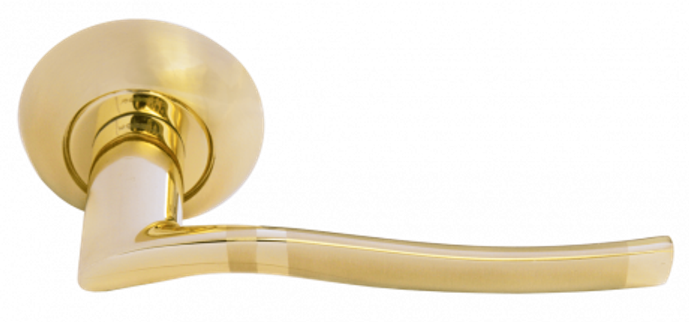 Дверные ручки MORELLI MH-04 SG/GP ФОНТАН Матовое золото/золото