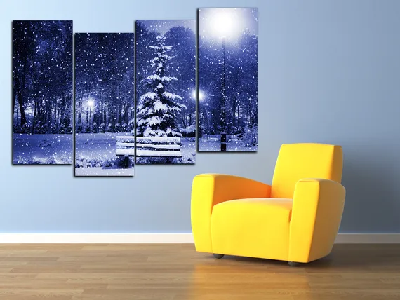 Модульная картина "Декабрьский вечер"