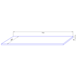 Столешница Azario Мила 70 710х490х160 белый матовый (CS00091937)