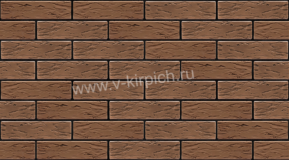 Кирпич лицевой Воротынский одинарный терракотовый, руст