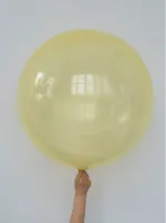 S шар гигант 24"/60 см, кристалл прозрачный желтый (БГ-90)