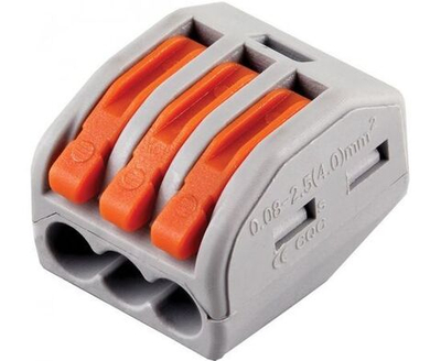 Клемма строительно-монтажная 3-проводная LD222-413 Stekker 32397