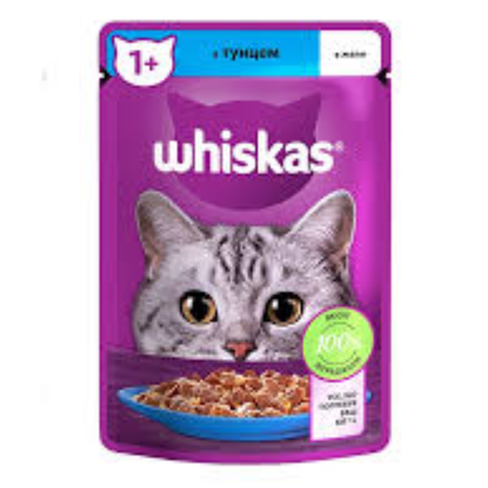 Влажный корм Whiskas для кошек с тунцом 85 гр