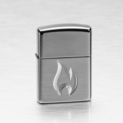 Зажигалка Armor™ High Polish Black Ice® Flame Design ZIPPO 29928