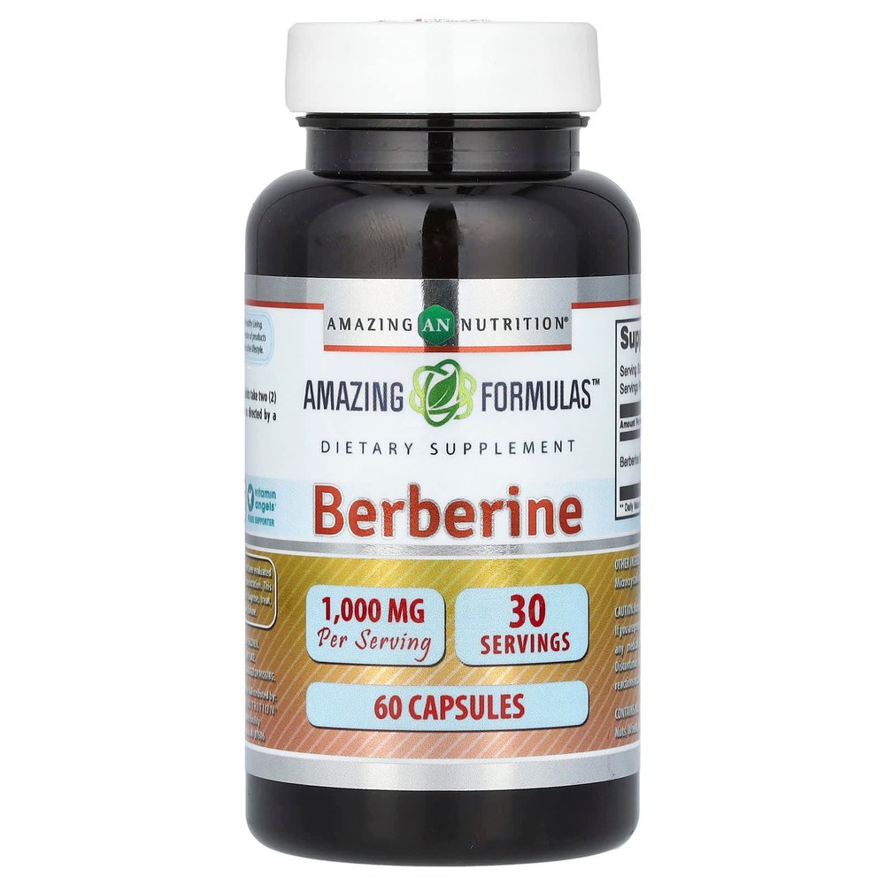 Amazing Nutrition, Берберин, 60 капсул (500 мг в каждой капсуле)