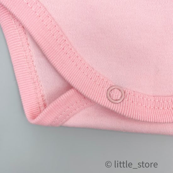 Боди хлопковое Basic с длинным рукавом Розовое