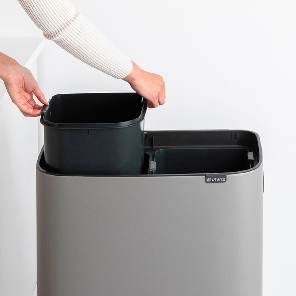 Мусорный бак Bo Touch Bin HI 2x30л Brabantia Минерально-серый