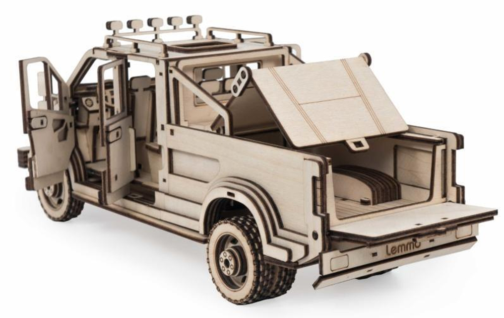 Конструктор 3D деревянный Lemmo Пикап "Эльтано"