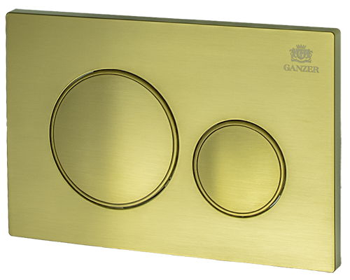 Кнопка для инсталляции СМАРТ,  с КРУГ. клав. (Мат. Золото)  GANZER  (24/1шт)