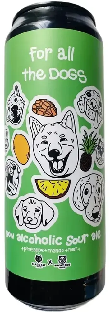 Пиво Блэк Кэт Фор Ол Зе Догс Безалкогольное / Black Cat For All the Dogs Non Alcoholic 0.45 - банка