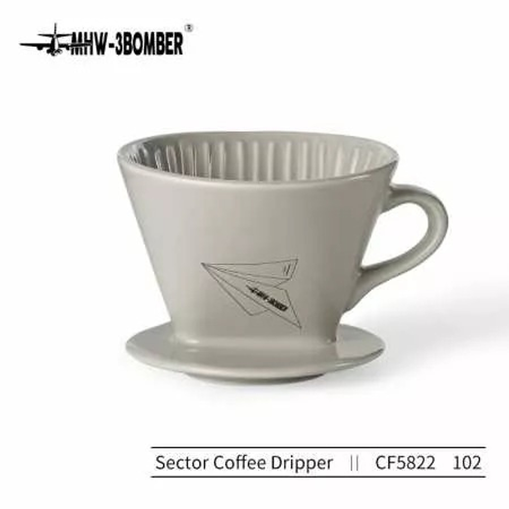 Воронка керамическая для приготовления кофе MHW-3BOMBER Sector, натуральный белый