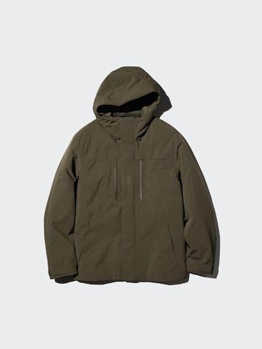 UNIQLO Гибридная парка из переработанного пуха, темно-коричневый