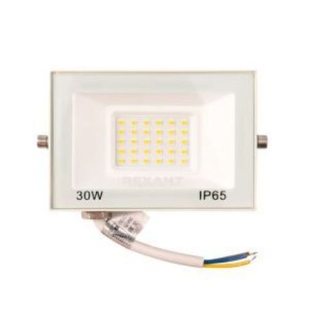 Прожектор REXANT СДО 30 Вт 2400 Лм 2700 K белый корпус