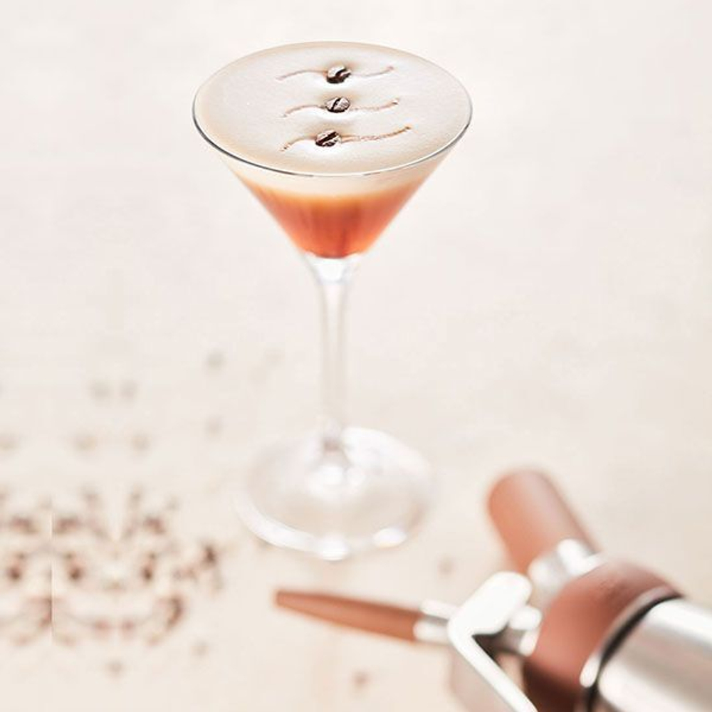 Сифон для нитро-коктейлей;сталь нерж.;1л;металлич. (Цвет: серебристый)