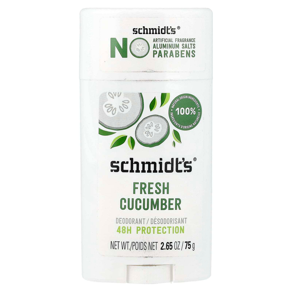 Schmidt's, дезодорант, свежий огурец, 75 г (2,65 унции)