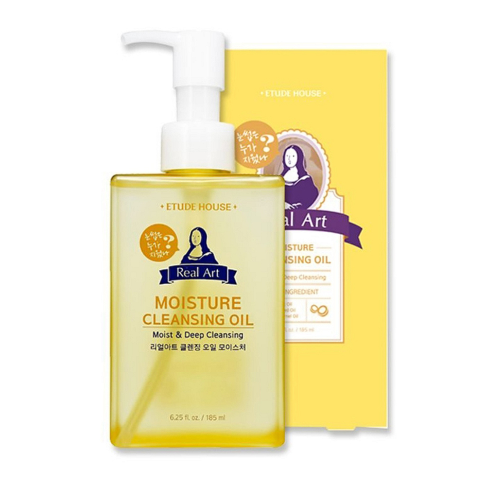 Etude House Real Art Cleansing Oil Moisture увлажняющее гидрофильное масло для чувствительной и сухой кожи