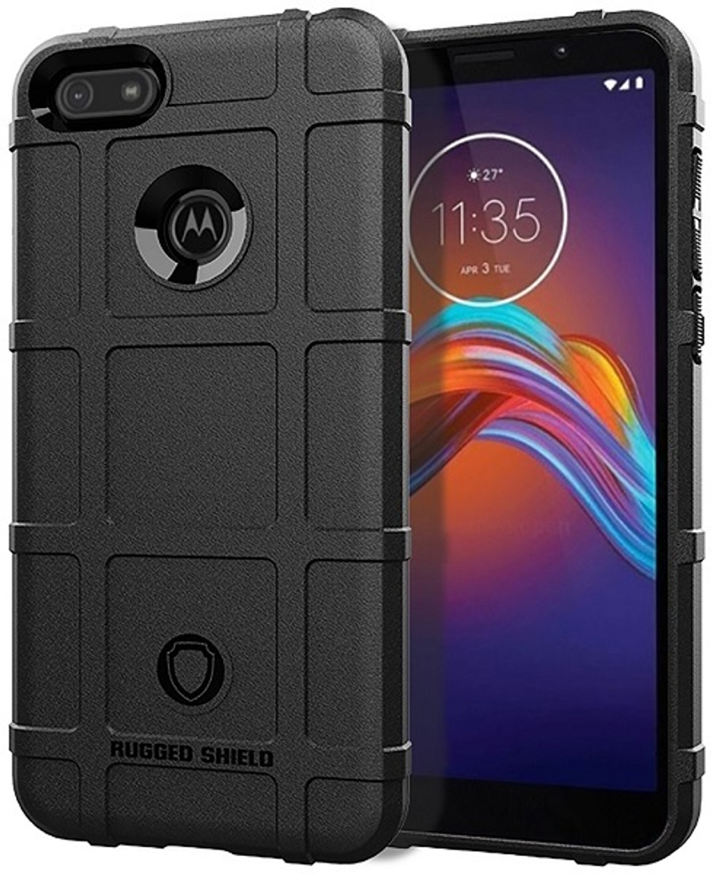 Чехол для Motorola Moto E6 play цвет Black (черный), серия Armor от Caseport