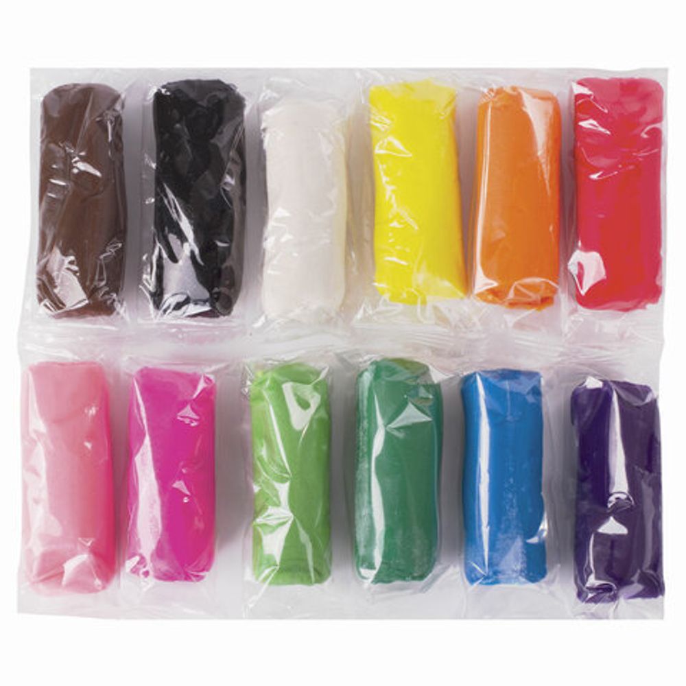 Пластилин на растительной основе (тесто для лепки) ПИФАГОР, 12 цветов, 360 г, пластиковое ведро, 104546