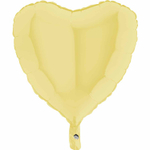 Шар фольгированный Сердце 45 см (Желтый)