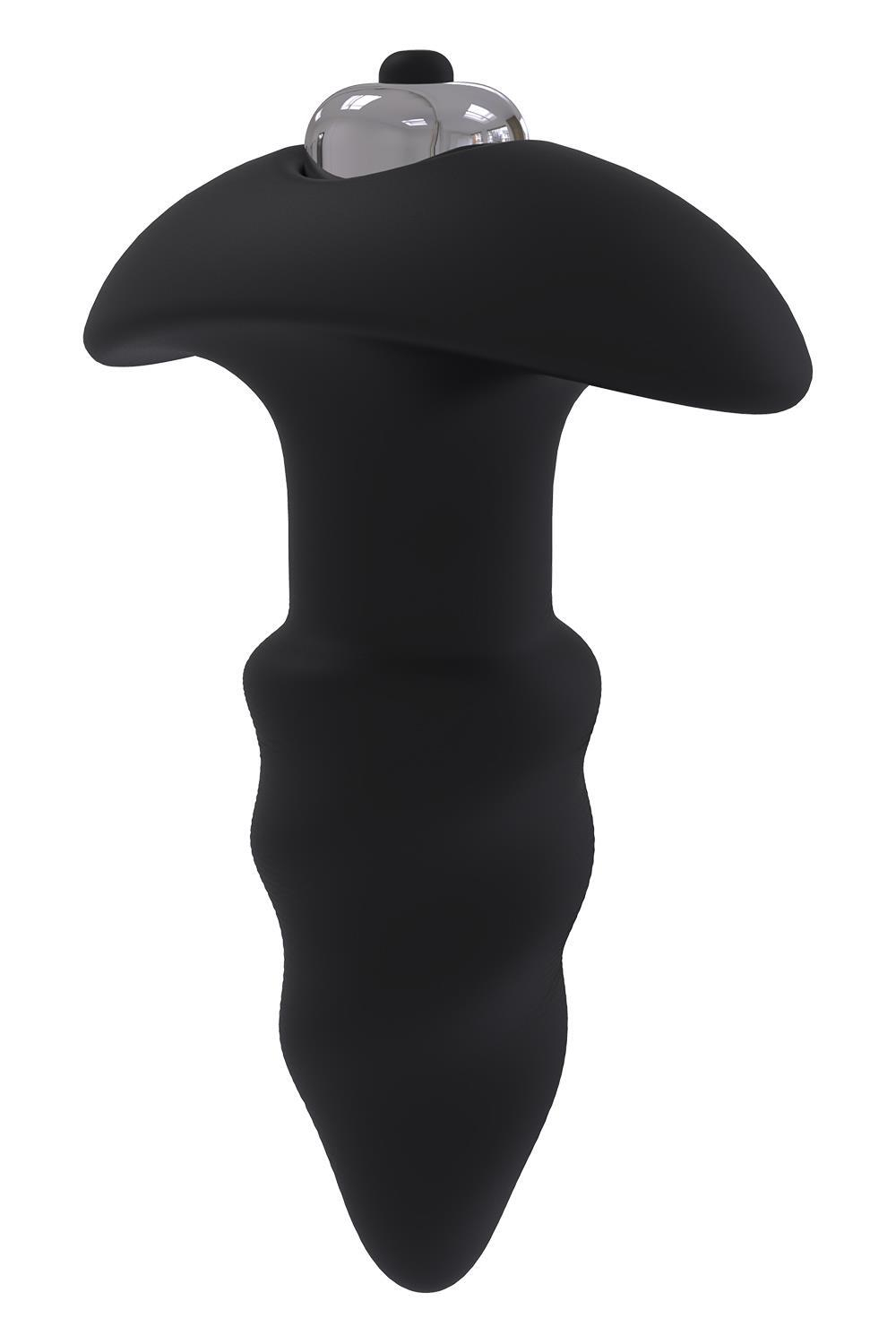 Черная анальная вибровтулка Single Speed Love Arrow Plug - 9,8 см.