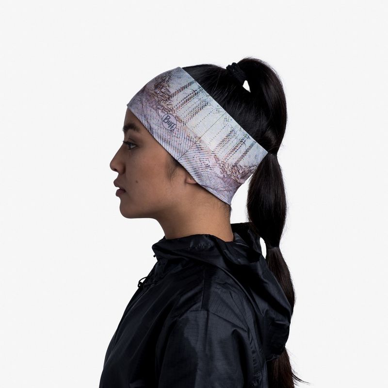 Повязка на голову спортивная Buff Headband CoolNet Pearly Blossom Фото 2