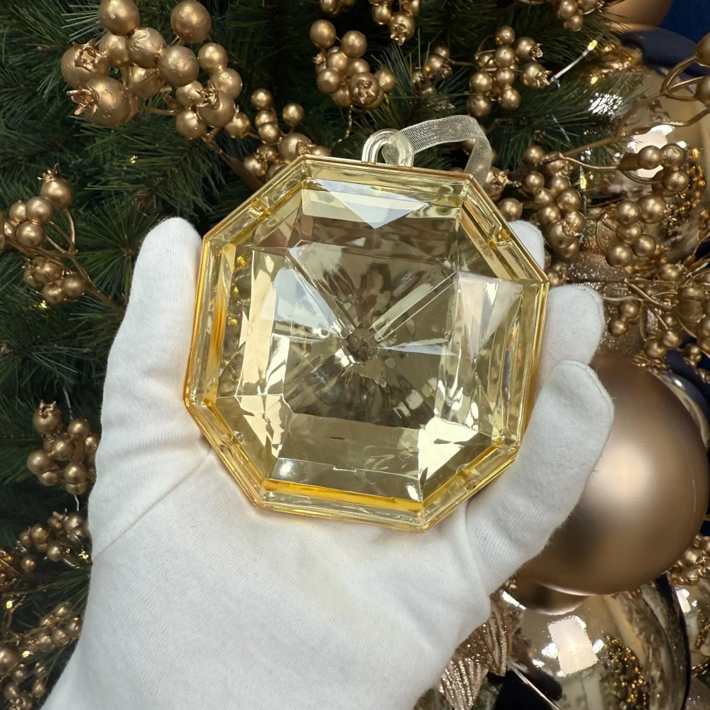 Ёлочное украшение «DIAMOND - Elegant» 8,7*3,7*10 см, Золото