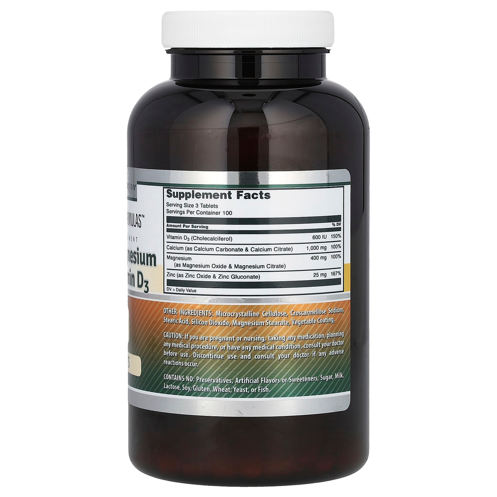Amazing Nutrition, Amazing Formulas, кальций, магний, цинк и витамин D3, 300 таблеток
