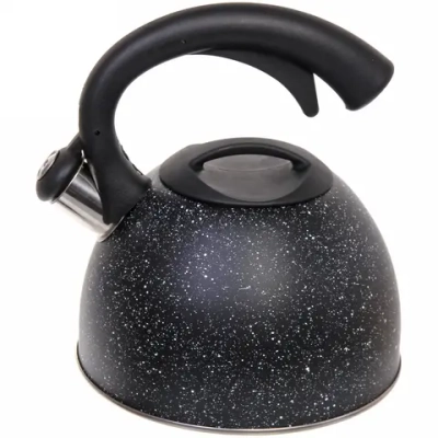 Чайник из нержавеющей стали 3 л «Мрамор» со свистком,микс