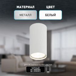 Светильник настенно-потолочный спот ЭРА OL31 WH MR16 GU10 IP20 белый | Накладные светильники