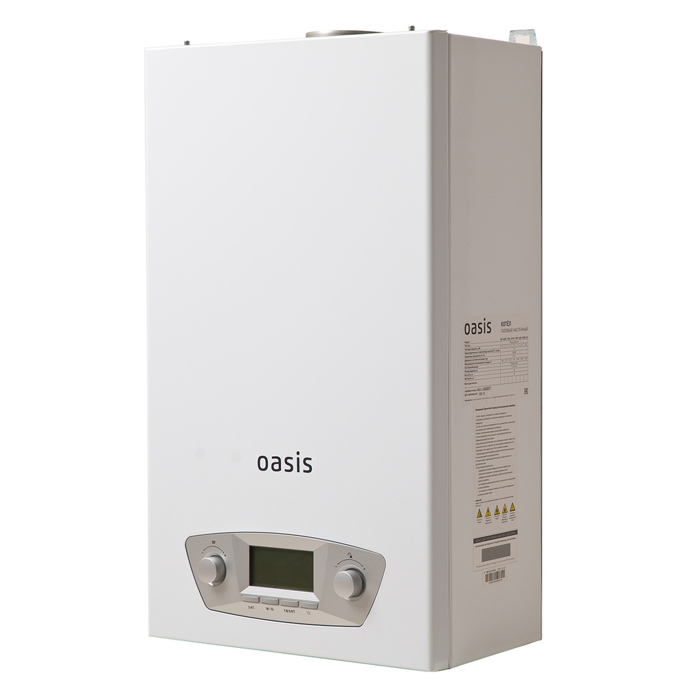 Котел газовый настенный Oasis Eco RE-24 двухконтурный (Отопление + ГВС) до 240 м2 закрытая камера сгорания