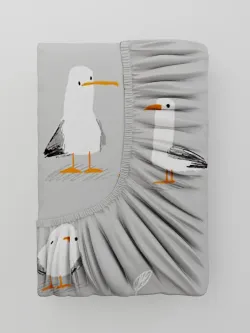 Простынь на резинке "Seagull" 140х200 см Сказка сатин