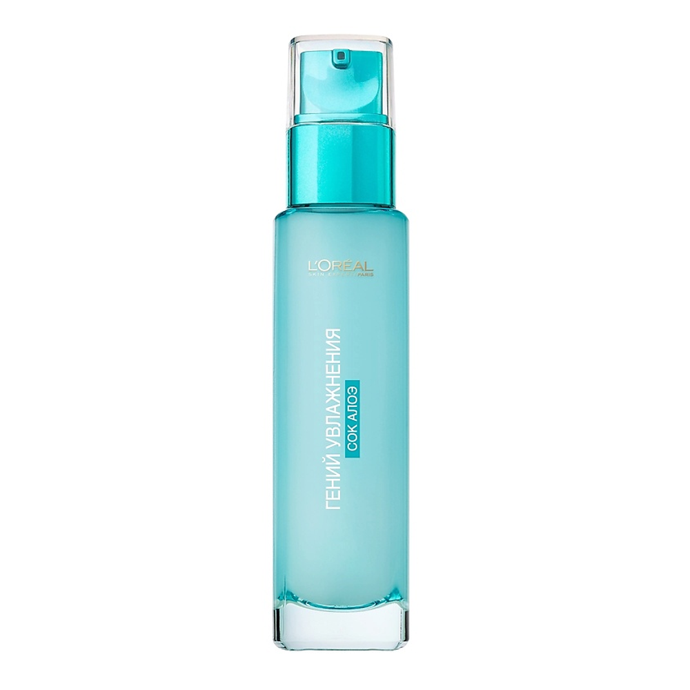 L'ORÉAL PARIS Аква-флюид для лица для сухой и чувствительной кожи с экстрактом Алоэ и гиалуроновой кислотой Гений Увлажнения, 70 мл