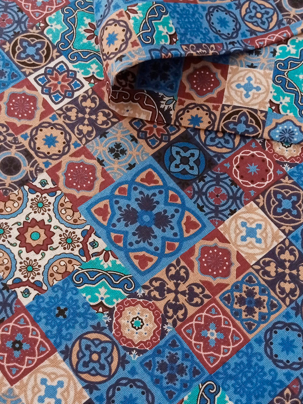 Ткань бязь плательная, рис. "Пэчворк", ширина 150 см, арт. 124
