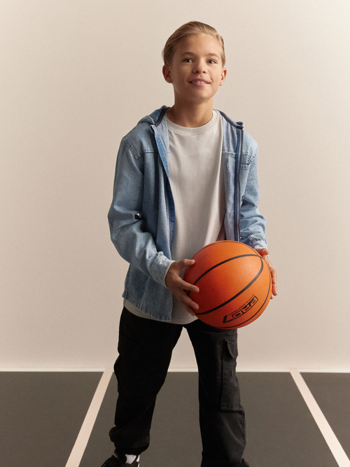 Куртка джинсовая с капюшоном для мальчика Next E32-007, Голубой