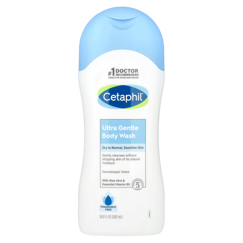 Cetaphil, ультранежный гель для душа, без отдушки, 500 мл (16,9 жидк. унции)