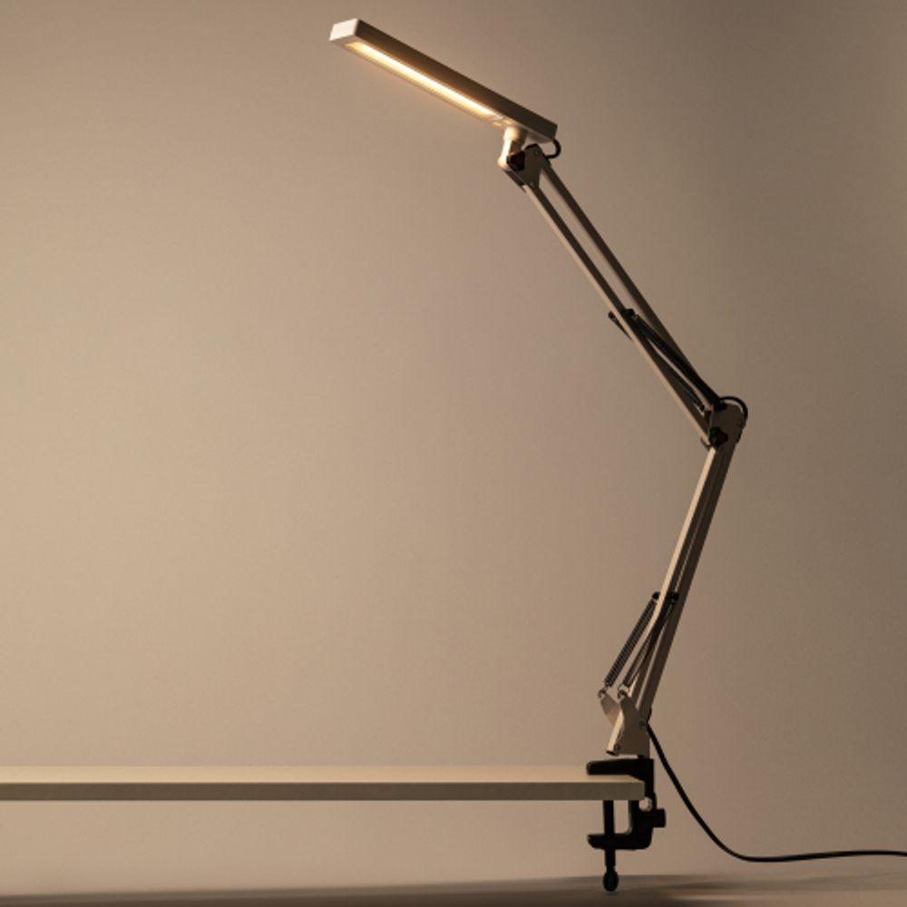 Настольный светильник ЭРА NLED-507-8W-W светодиодный на струбцине белый