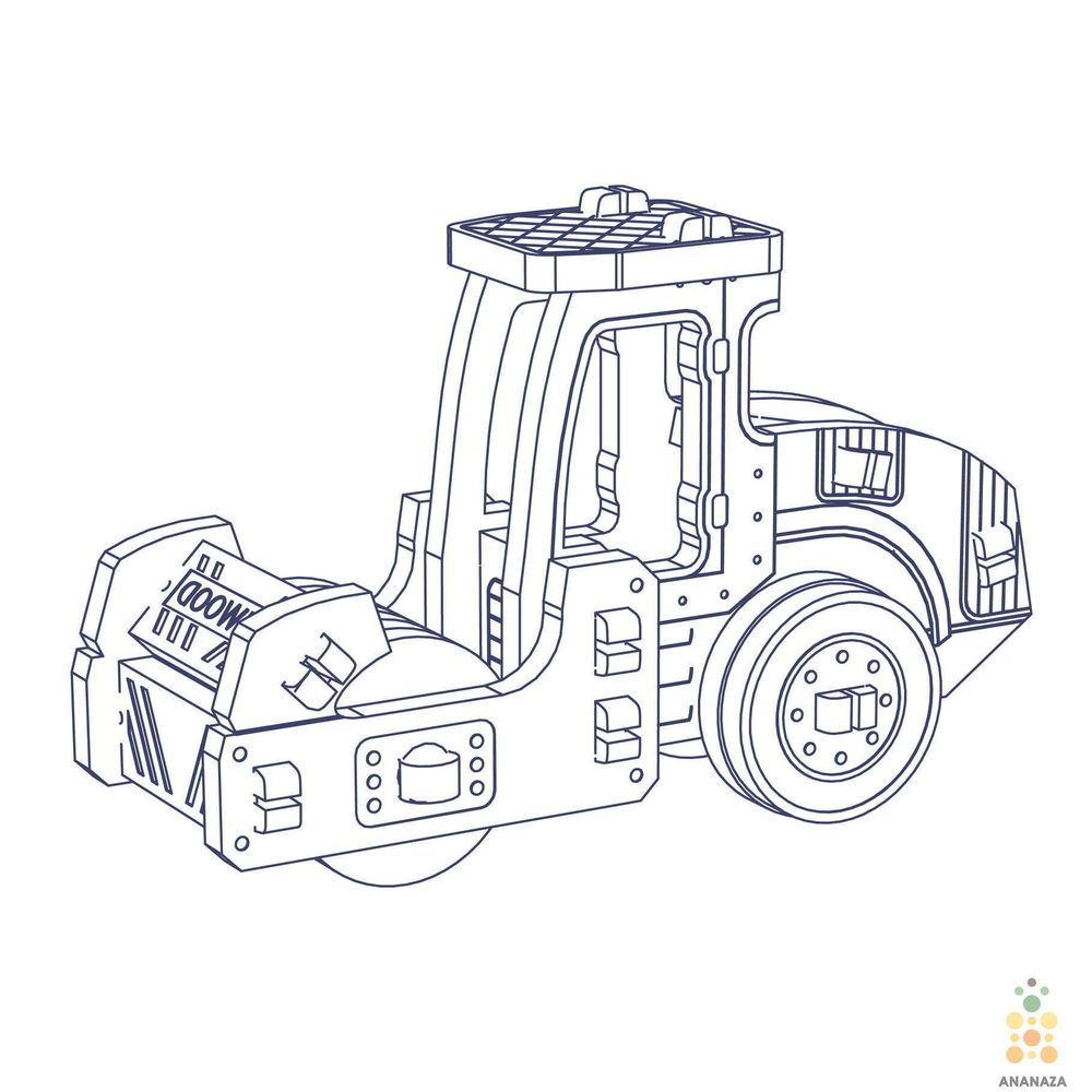 Каток UNIT (UNIWOOD) - Деревянный конструктор, 3D пазл, сборная модель