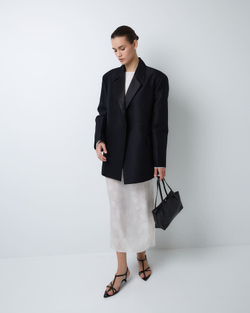 Юбка из смесового шелка Стелла Маккартни сердечки белый