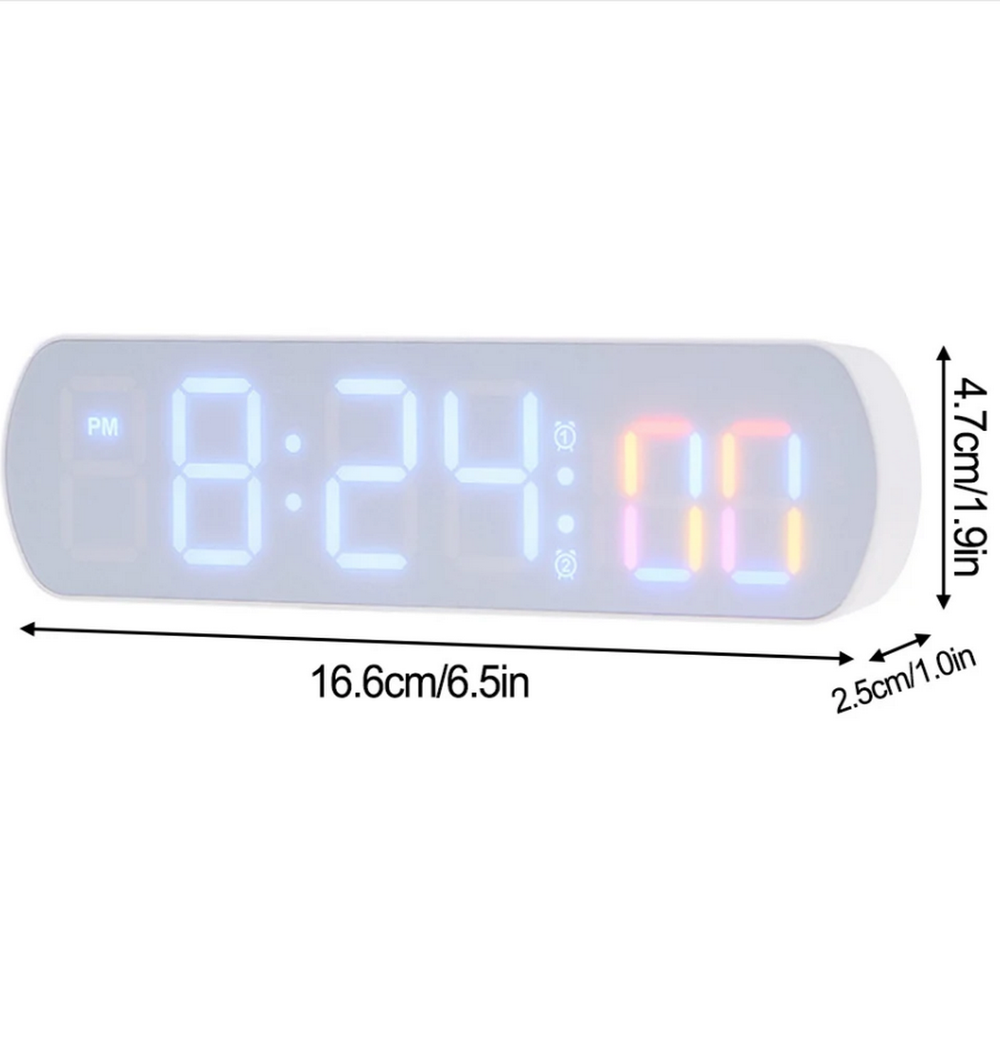 Часы настольные LED MIRROR NO.: 6639 Blue&RGB