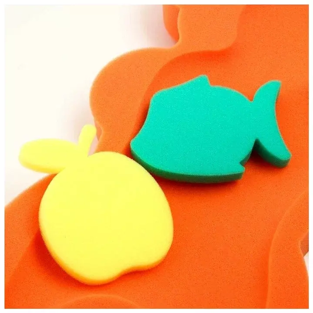 4569677 Подкладка для купания макси "Мишка", цвет желтый, персик