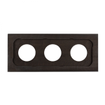 Рамка 3-х постовая, скрытый монтаж, Шедель Форест, дерево, цвет угольно-черный BF7-630-119