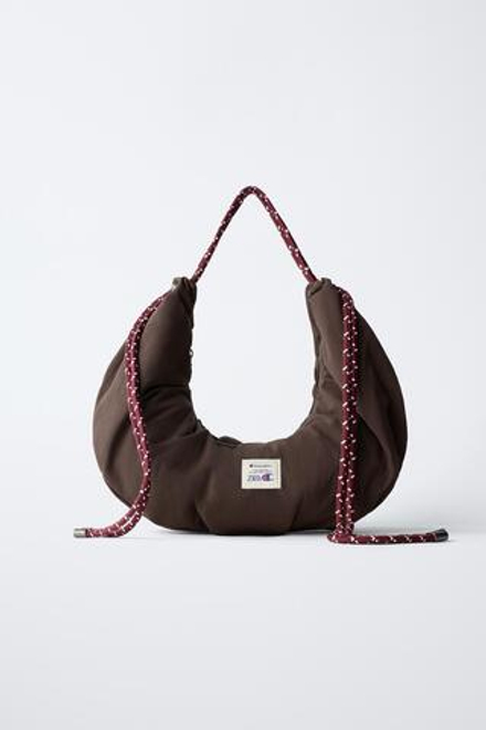 ZARA Х CHAMPION ® СУМКА ЧЕРЕЗ ПЛЕЧО, КОРИЧНЕВЫЙ
