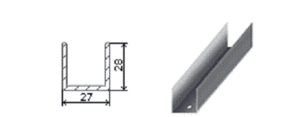 Профиль ПН 28*27*3000мм 0,5мм